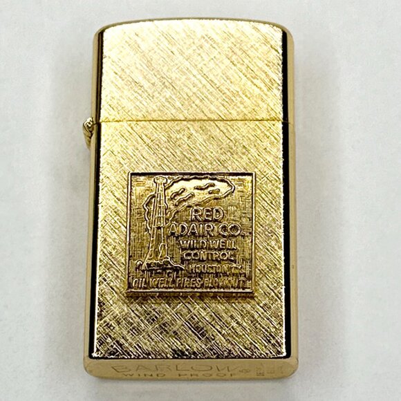 VTG Red Adair Unfired Barlow Wind Proof Lighter Stolen From Red Adair Japan - Picture 4 of 14